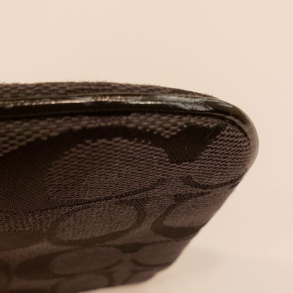 Coach Black Wristlet with Signature Canvas - Picture 12 of 15